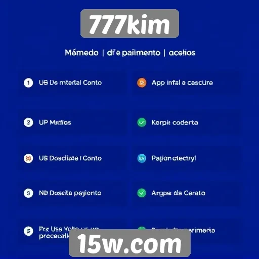 Métodos de pagamento aceitos no 777kim